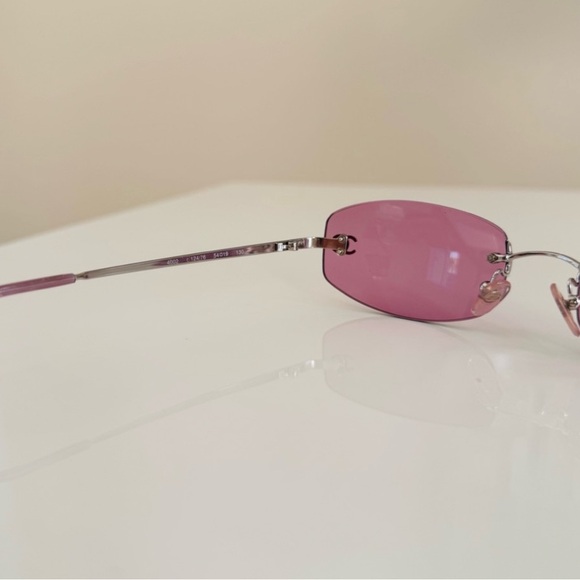 RARE✨ Vintage Chanel pink rimless sunglasses 4002 - Picture 3 of 4